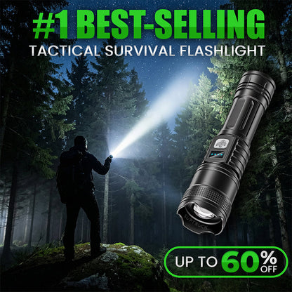 BIGGEST DEAL 70% OFF +🎁Version 2026 Super Bright Ultimate Survival Flashlight|2M+ Sold Worldwide ️🏆80X Brighter Beam|120-Hour Battery |Advanced COB LEDs