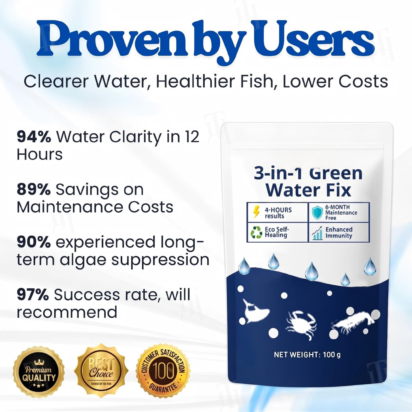 🌟 Official Store |✨ From Murky Swamp to Perfect Pond! | 3-in-1 Green Water Fix