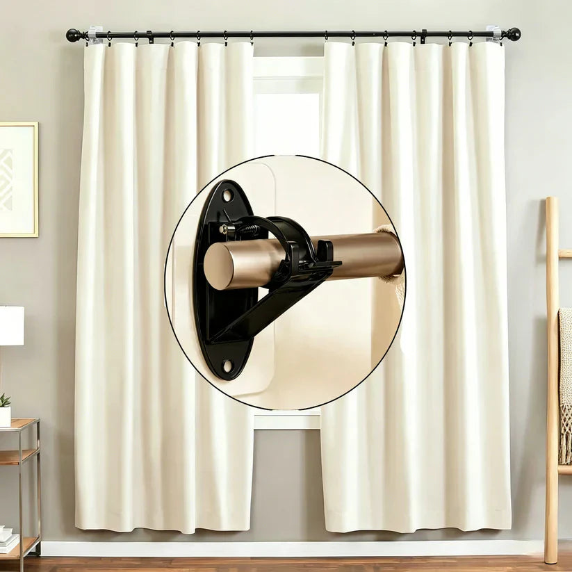 No Drill Needed Curtain Rod Holders