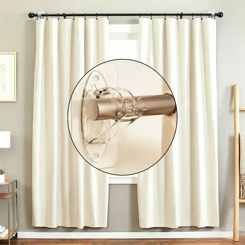 No Drill Needed Curtain Rod Holders