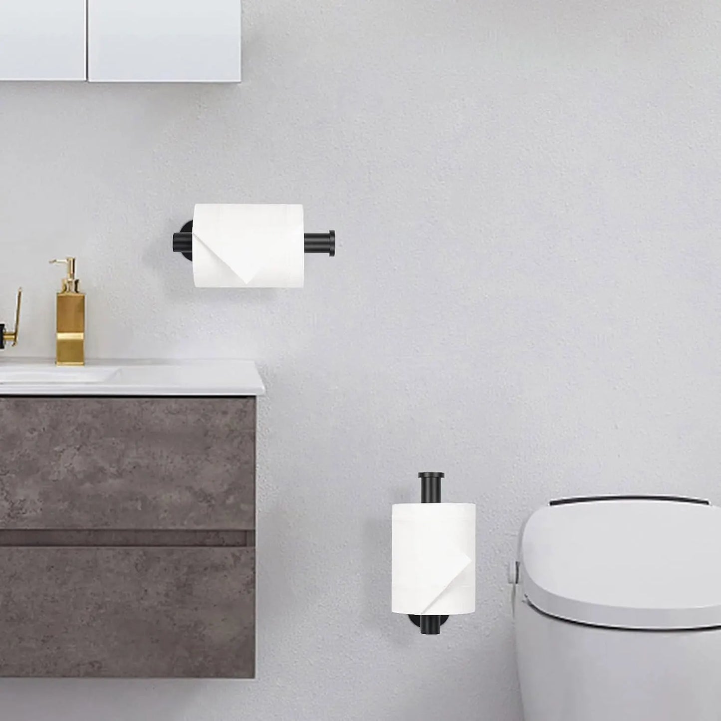 Stainless Steel Paper Towel Holder – Self-Adhesive or Drill‑Mount Under Cabinet Napkin Dispenser