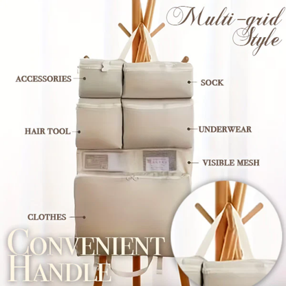 Hangable 6-grid Travel Organizer Bag