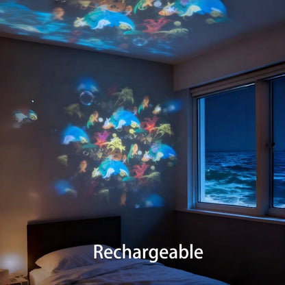 🌊  Dynamic Rotating LED Projector Light